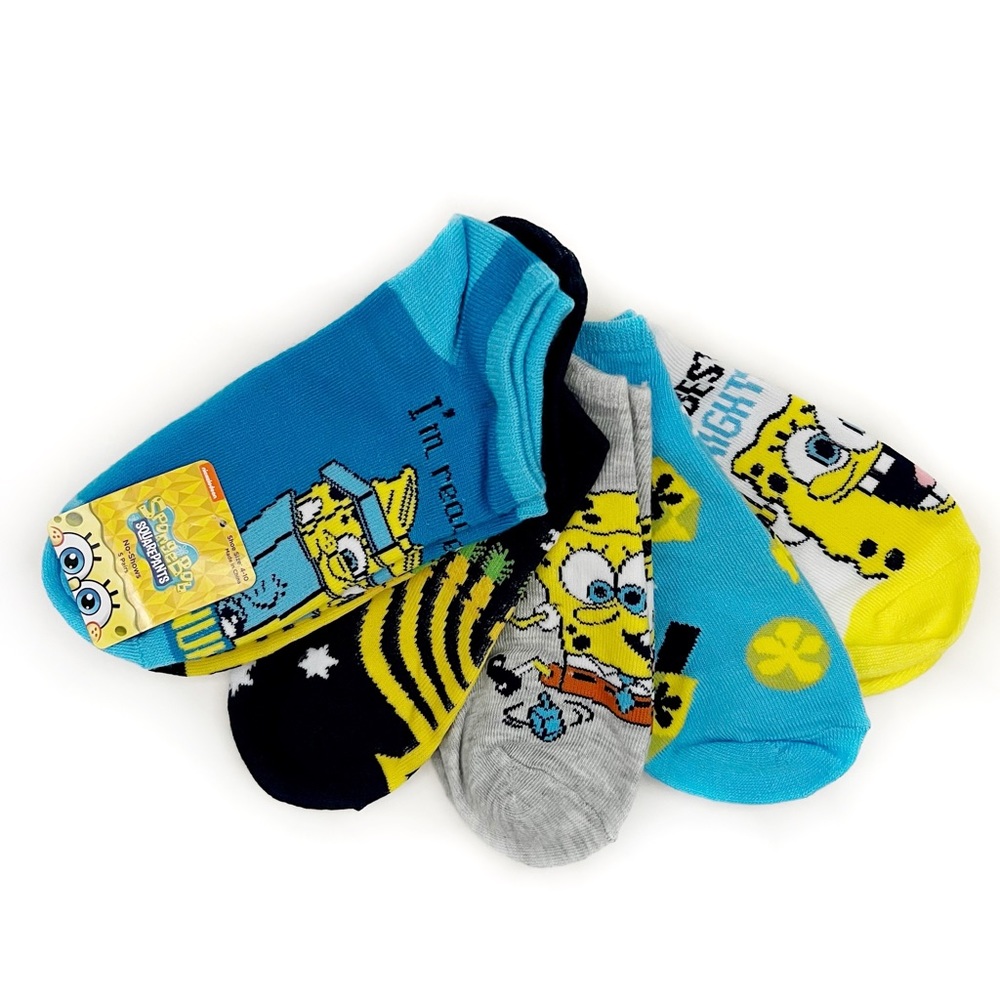 SpongeBob Hanukkah Womens No Show Socks Nickelodeon Blue Dradle Fun Jewish Gift